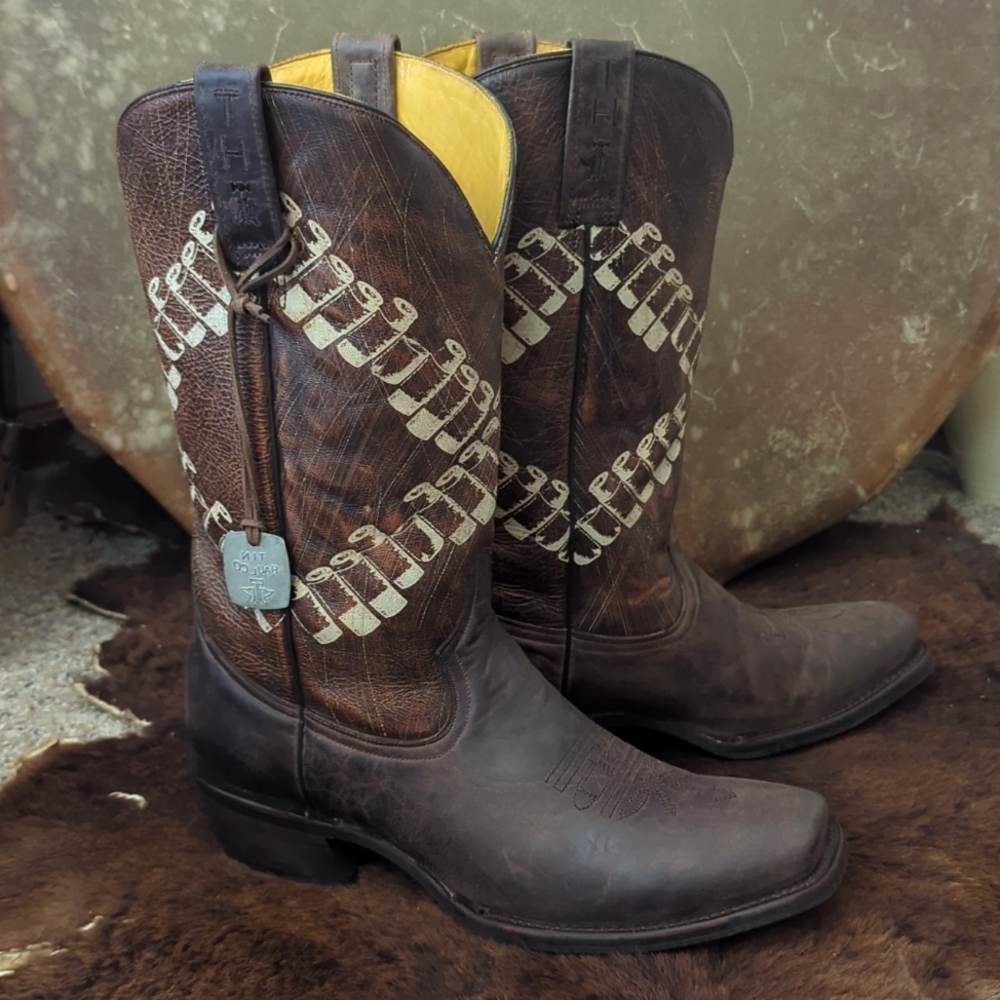TIN HAUL "Bandolero" Old West Wanted Poster cowboy western square toe boots 11D